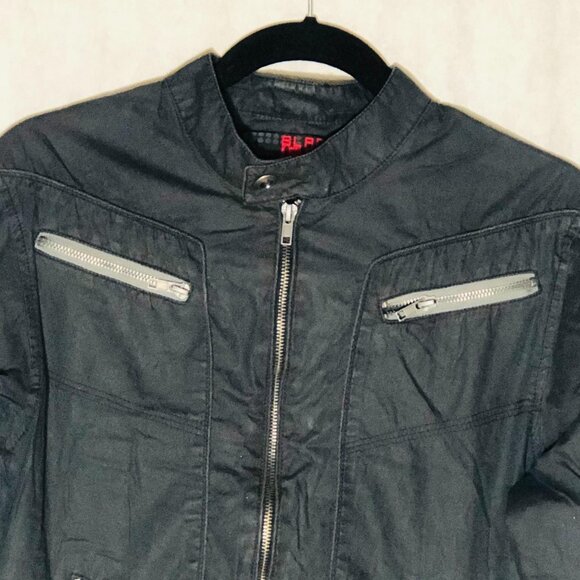Black Jack jacket black zip up with pockets size small length 23" bust 16" READ - Picture 3 of 10